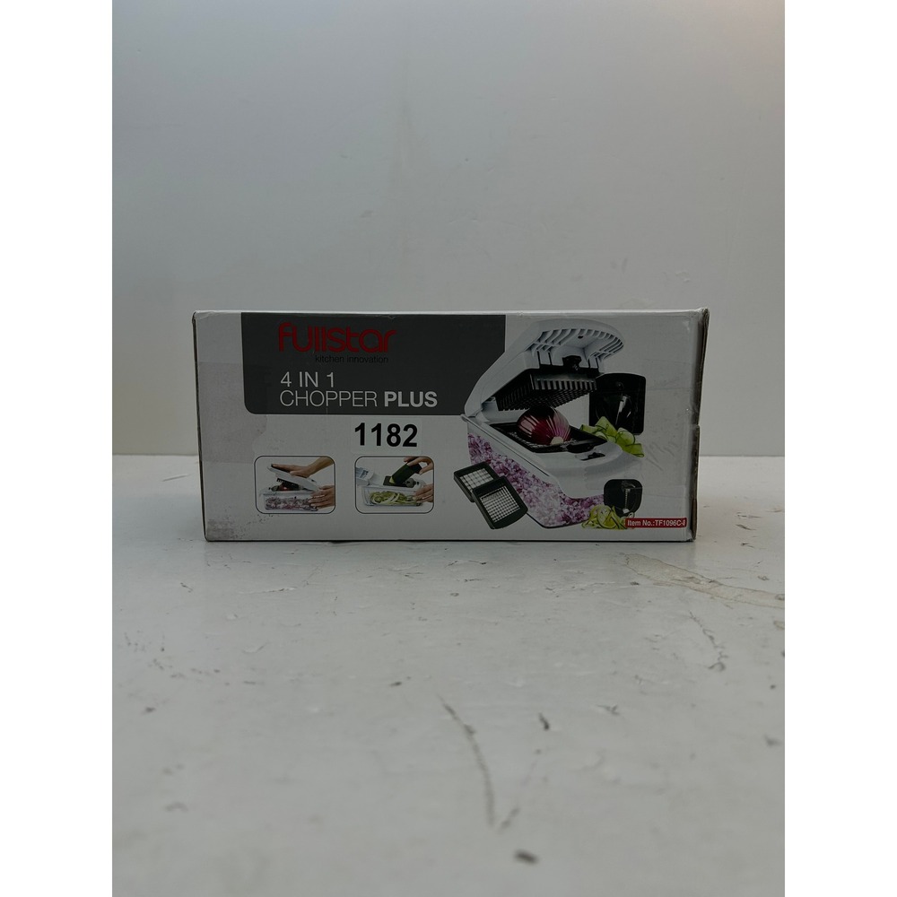 Fullstar 4 In 1 Chopper Plus Kitchen Vegetable Slicer 1.2L White Black